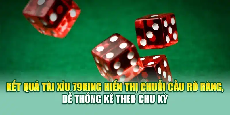 Mẹo Chơi Tài Xỉu Tại 79King Giúp Tăng Tỷ Lệ Thắng Hiệu Quả 2 Kết quả Tài xỉu 79King hiển thị chuỗi cầu rõ ràng, dễ thống kê theo chu kỳ